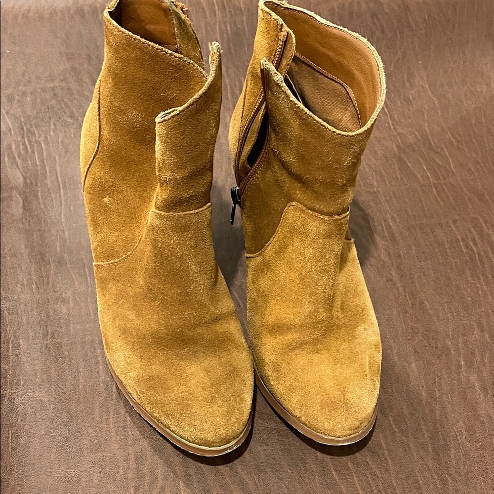 Stylish Tan Suede Ankle Boots